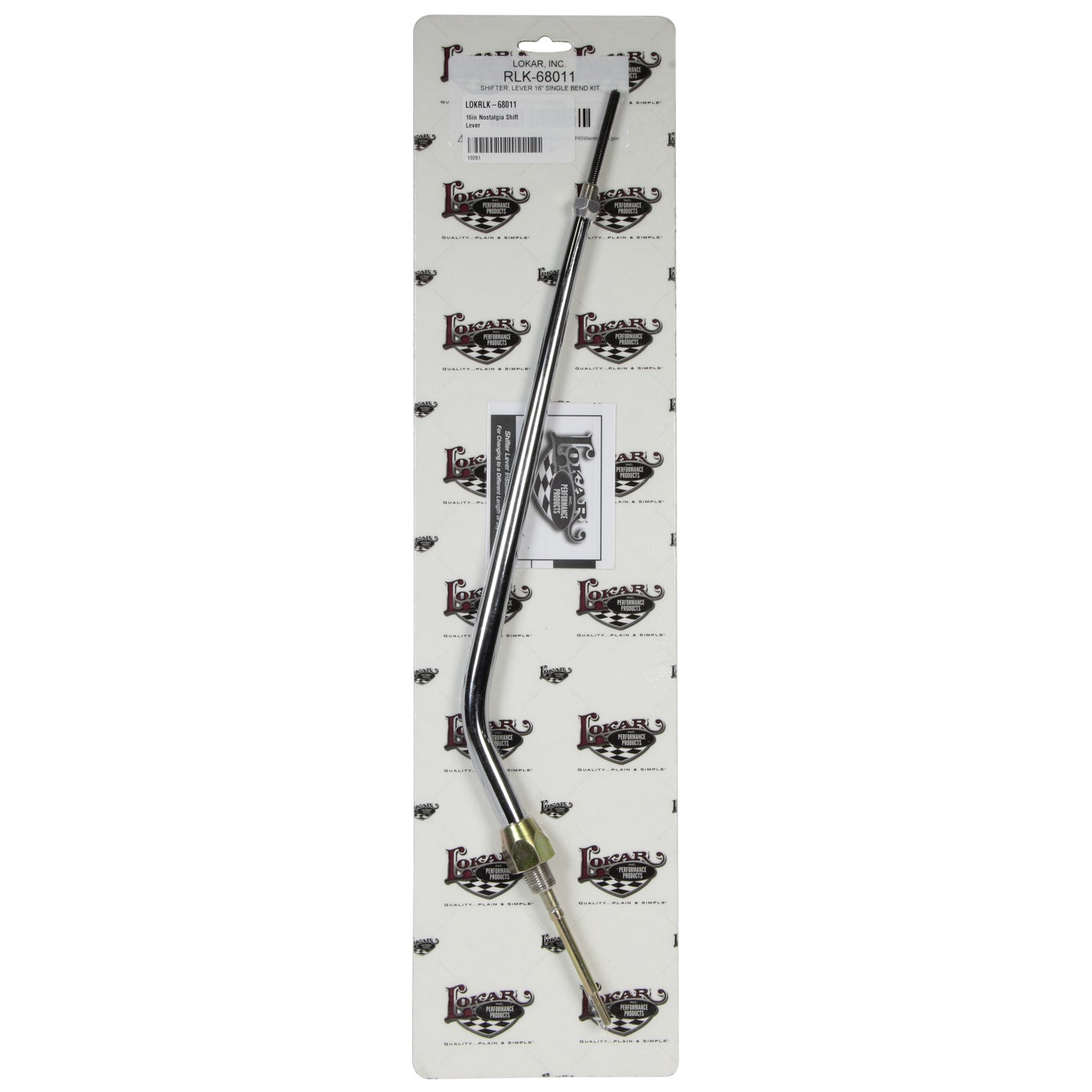 Lokar Nostalgia Shifter Stick - 16" - Steel - Chrome - Lokar Shifters