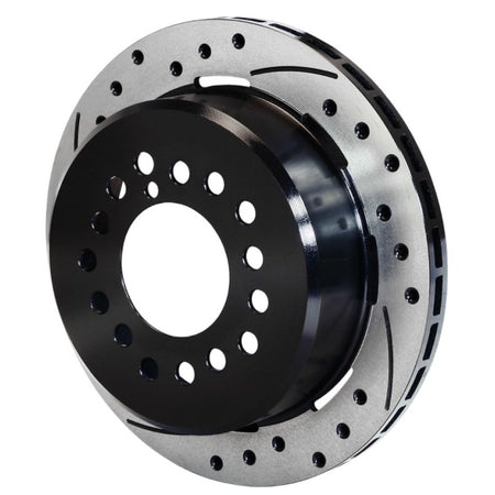 Wilwood SRP Passenger Side Drilled/Slotted Brake Rotor - 12.19 in OD - 0.81 in Thick - 5 x 4.50 in Bolt Pattern - Black