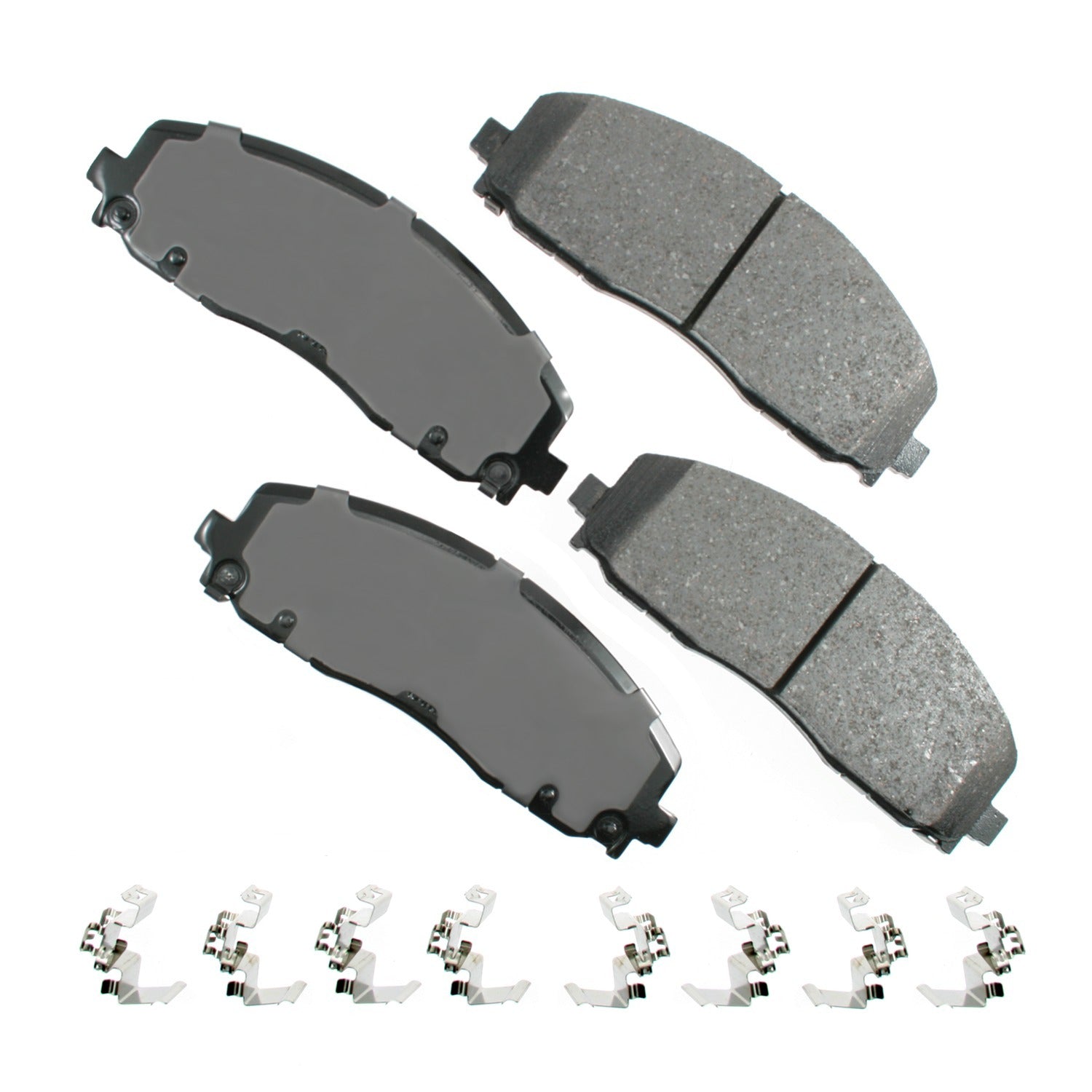 Akebono Brakes ProACT Front Brake Pads - Dodge Midsize SUV 2012-20/Jeep Wrangler 2018-21 (Set of 4)
