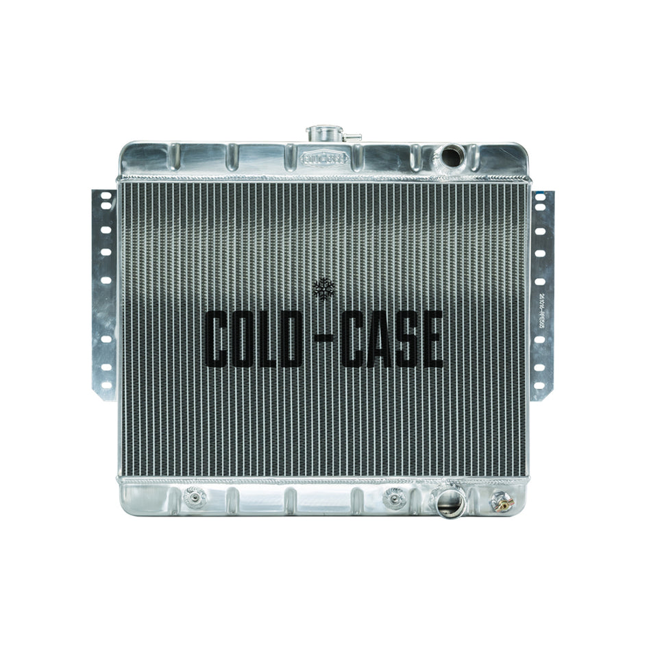 Cold-Case Aluminum Radiator - 28.75" W x 23" H x 3" D - Passenger Side Inlet - Passenger Side Outlet - Polished - GM B-Body 1961-65