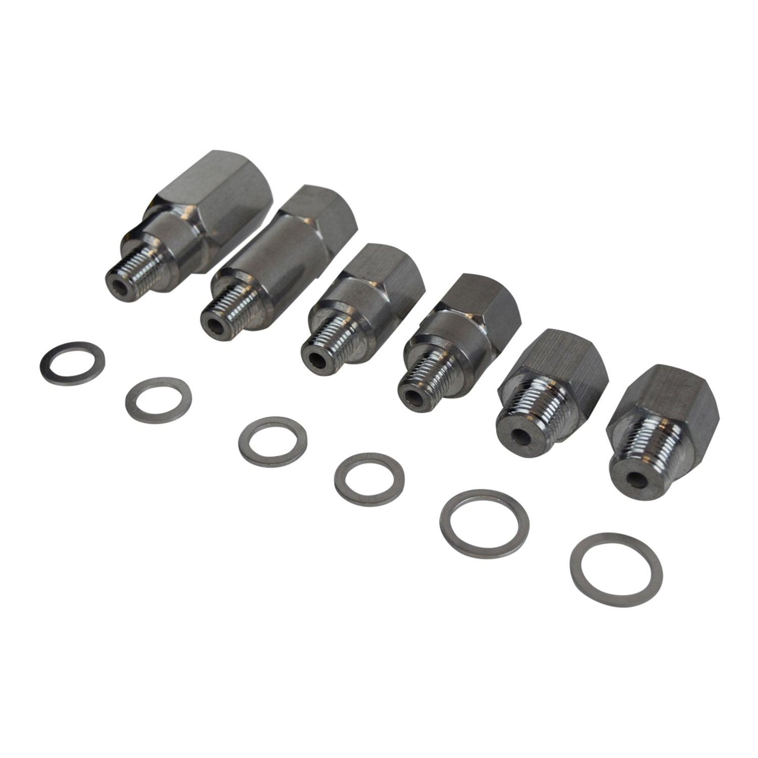 ICT Billet Adapter Fitting - Straight - Aluminum - Coolant Temperature Sensor/Oil Pressure Gauge - GM LS-Series