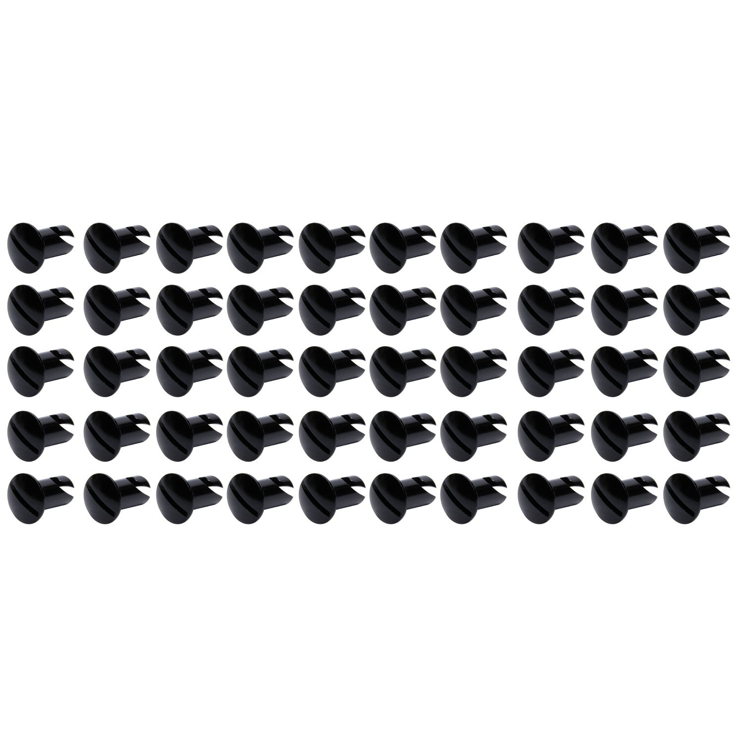 Ti22 Oval Head Dzus Buttons .550 Long - Pack of 50 - Black