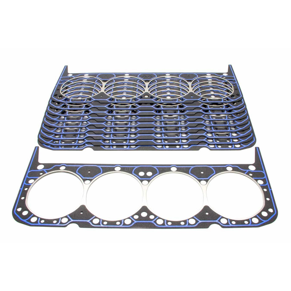 Fel-Pro Cylinder Head Gasket - 4.166 in Bore - 0.039 in Compression Thickness - Steel Core Laminate - Small Block Chevy - Set of 10
