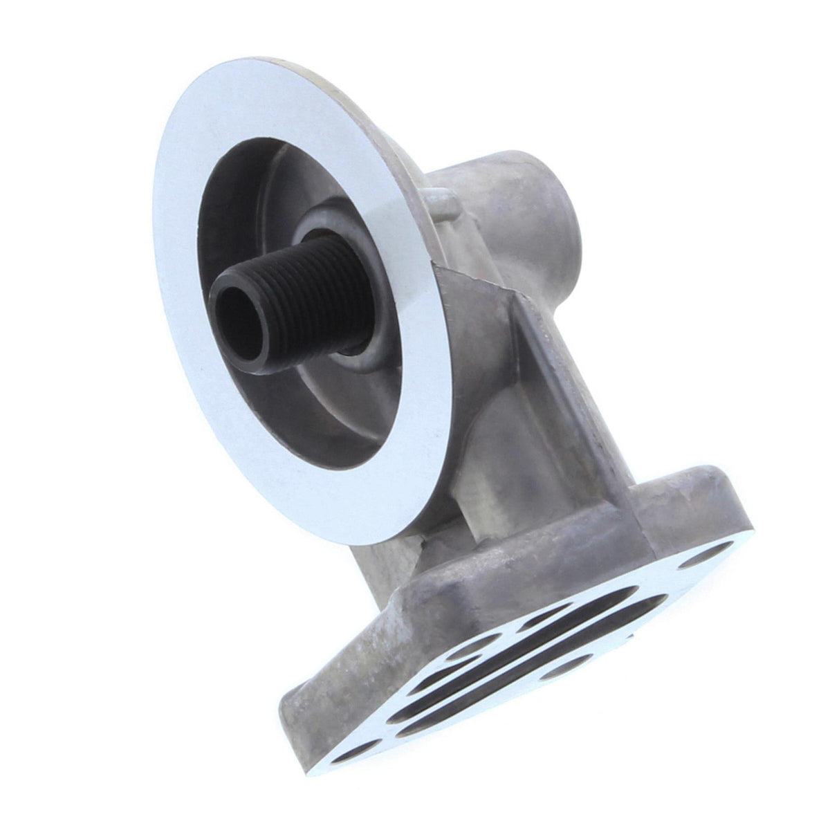 Scott Drake Block Mount Oil Filter Adapter - 3/4-16 in Filter Thread - Ford FE-Series