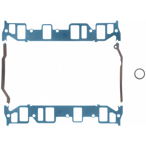 Fel-Pro Intake Manifold Gasket - 1.379 x 2.4 in Rectangular Port - Steel Core Laminate - Ford FE / MEL-Series
