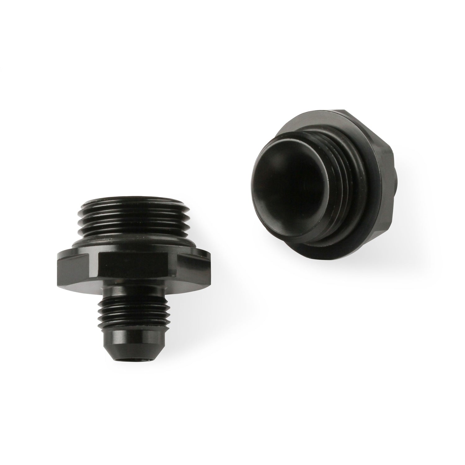 Earl's -06 AN Oil Cooler Adapter 2 Pack - Black