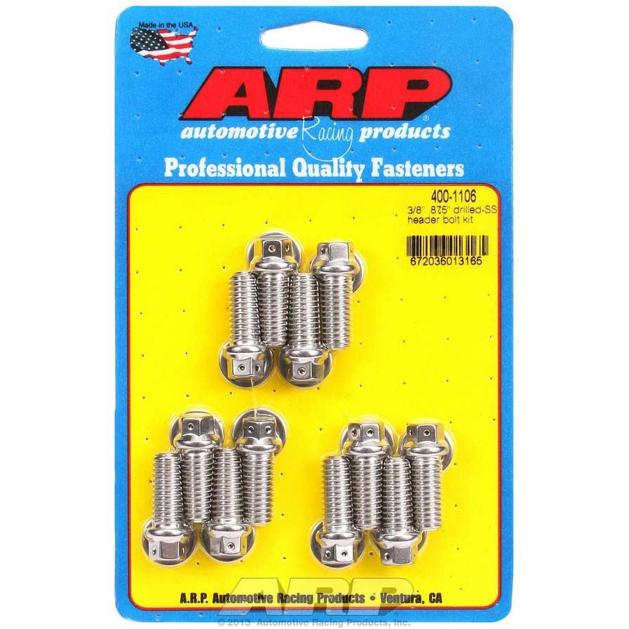 ARP Stainless Steel Header Bolt Kit - 3/8 x .875 UHL (12)