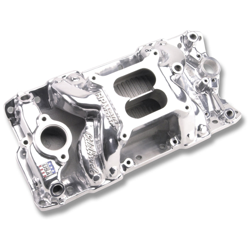 Edelbrock Performer RPM Air-Gap Intake Manifold - SB Chevy - Polished - (Non-EGR)