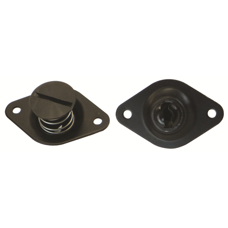 Moroso Self Ejecting Flush Head Quick Turn Fastener - Slotted - 7/16 x 0.550 in Body - Black Anodized - Set of 10