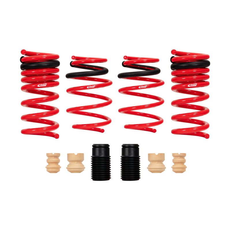 Eibach Springs Sportline Suspension Spring Kit Lowering 4 Coil Springs Black Powder Coat - GT
