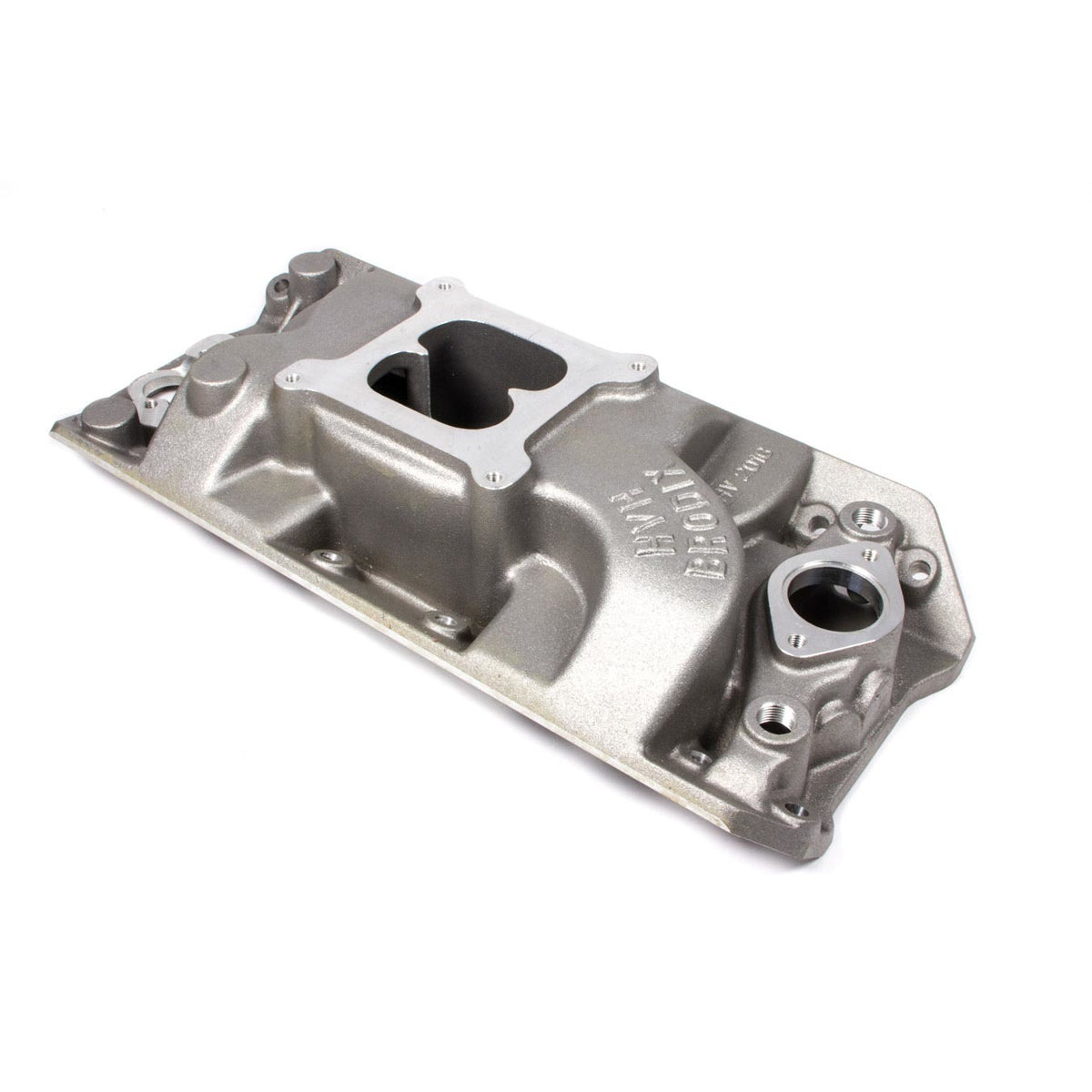 BRODIX Square Bore Intake Manifold Dual Plane Aluminum Natural - Big Block Chevy