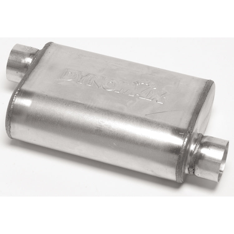 DynoMax Ultra Flo Welded Muffler - 3 in Offset Inlet - 3 in Offset Outlet - 14 x 9-3/4 x 4-1/2 in Oval Body - 19 in Long - Universal