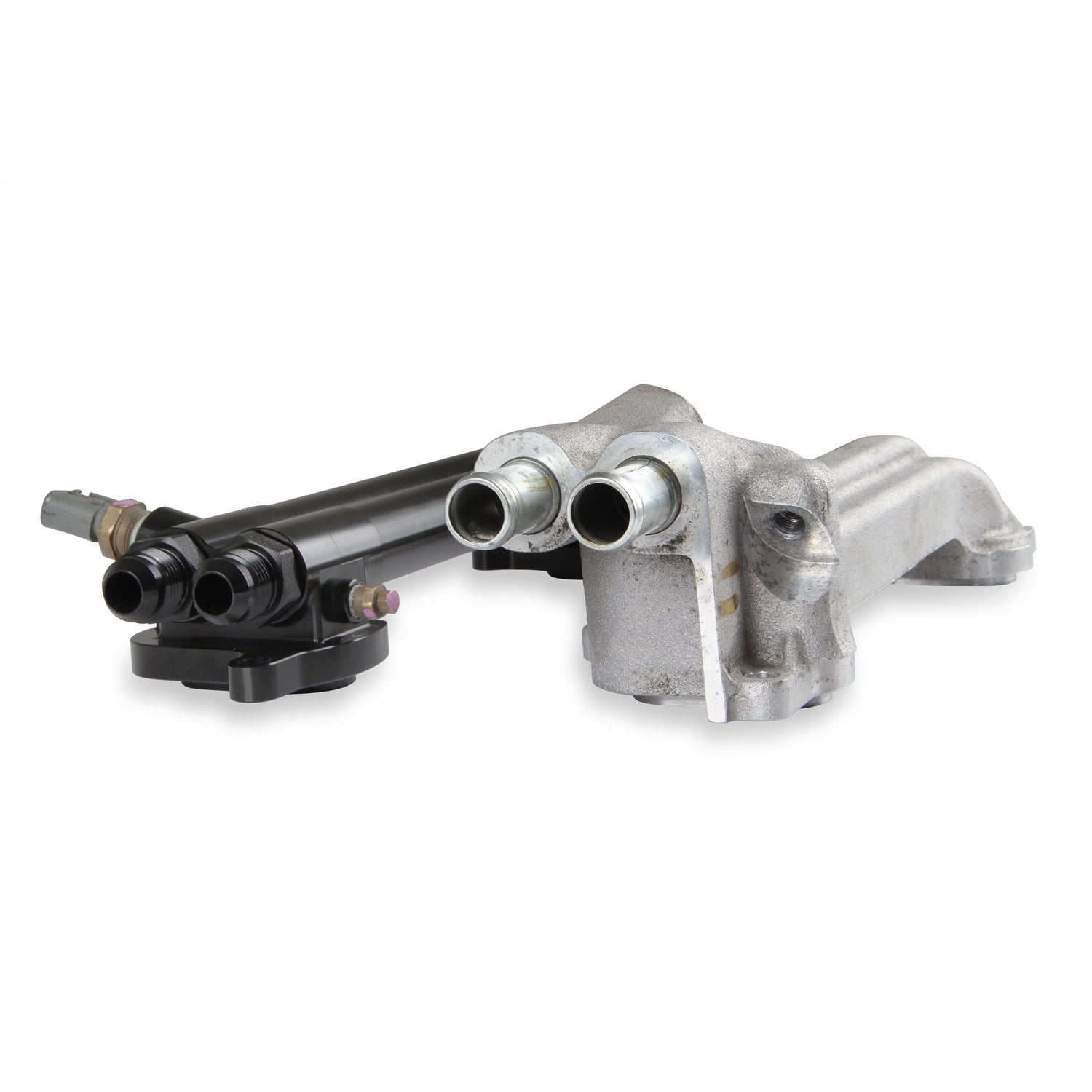 Earl's Intercooler Manifold - 10 AN Female O-ring Outlets - 10 AN Female O-Ring Inlets - Black