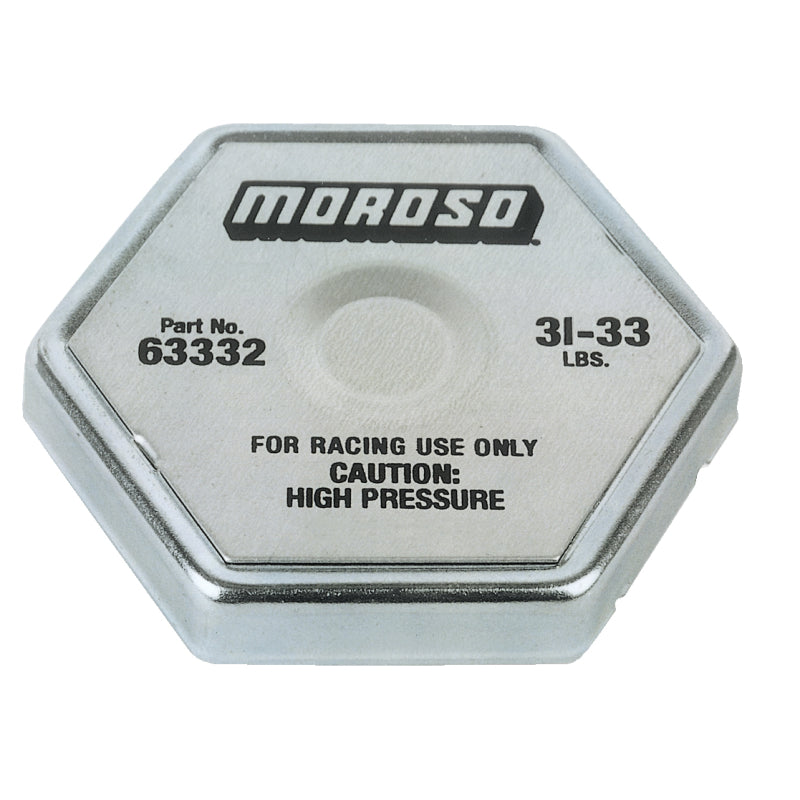 Moroso Radiator Cap 31-33 psi Hexagon