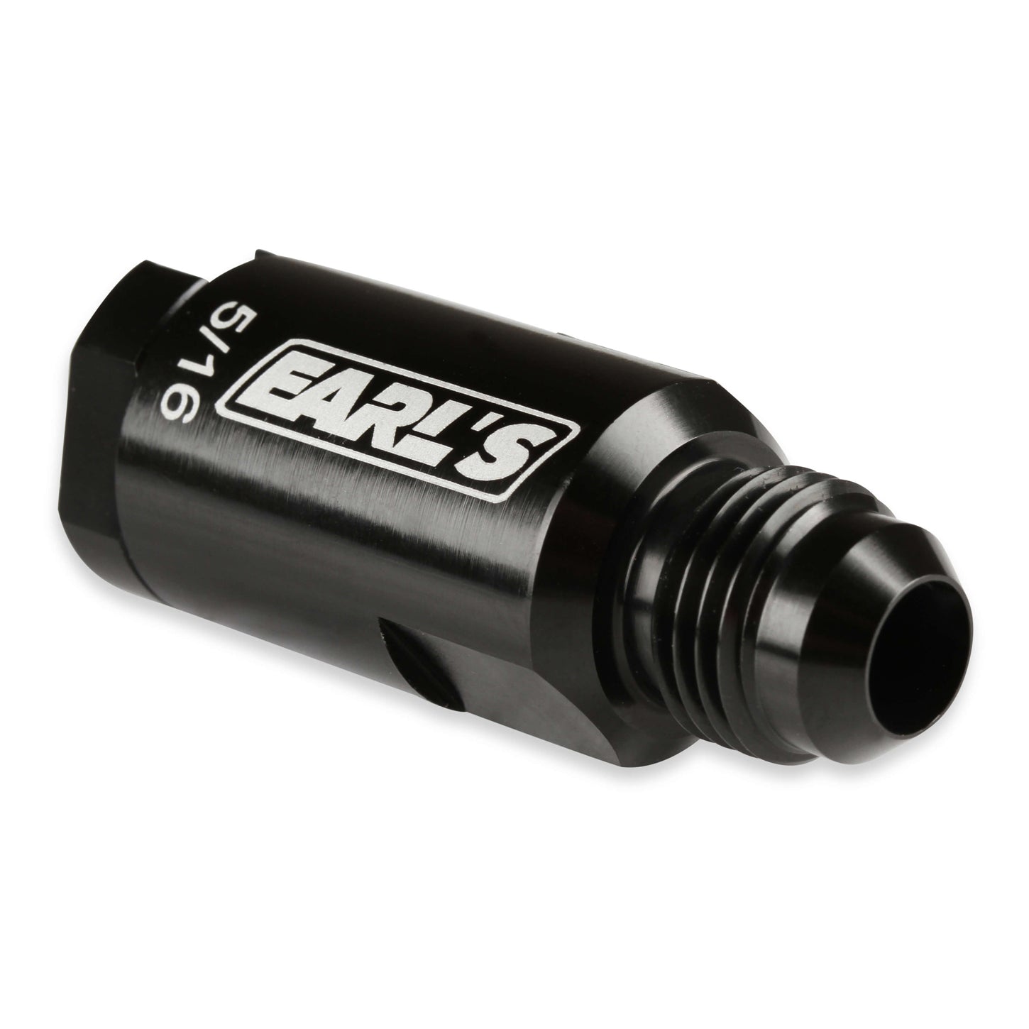 Earl's Fuel Line Adapter Fitting - Straight - 5/16" SAE Female Quick Disconnect to 6 AN Male - Aluminum - Black