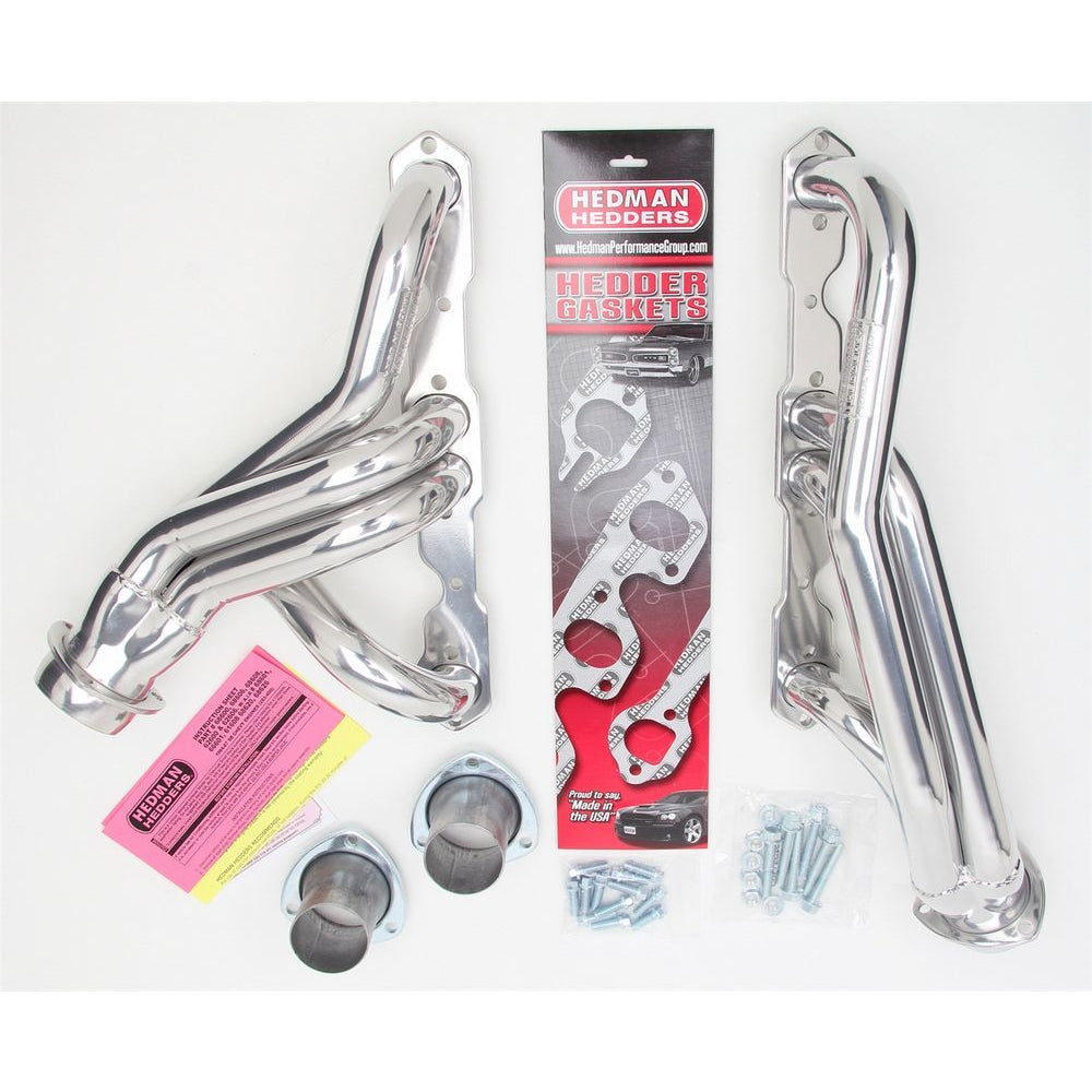 Hedman Hedders Street Headers 1-3/4" Primary 3" Collector Steel - Metallic Ceramic