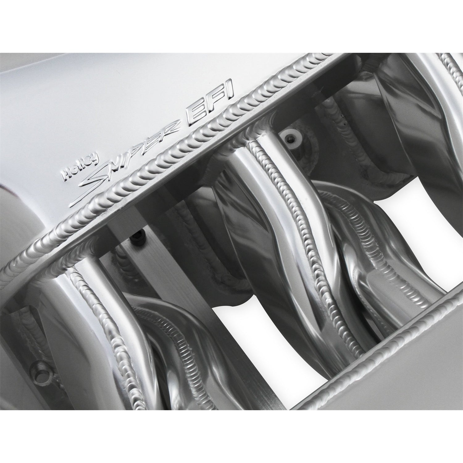 Sniper EFI Fabricated Intake Manifold - 102 mm Throttle Body Flange - Fuel Rail - Aluminum - Silver - GM LS-Series