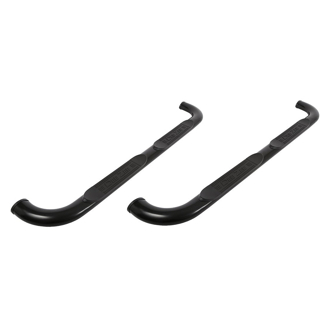 Dee Zee UltraBlack Step Bars - 3" OD - Steel - Black Powder Coat - Crew Cab - GM Full-Size SUV / Truck 2001-17 (Pair)