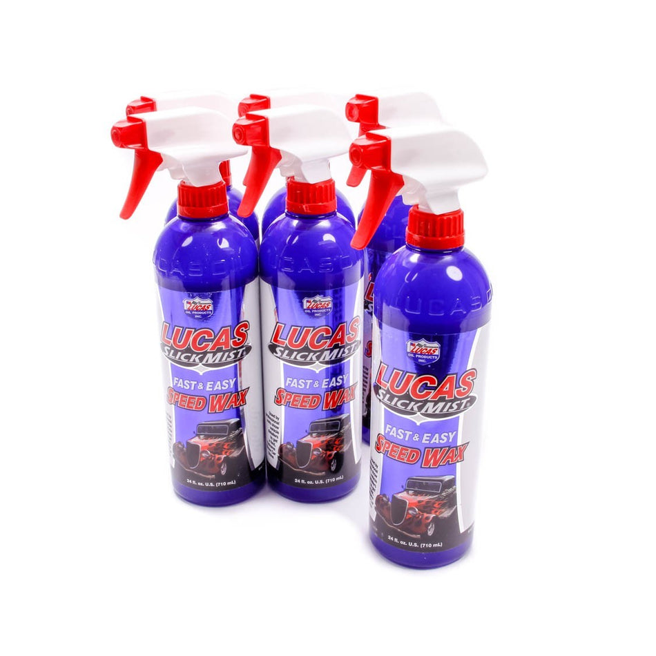 Lucas Oil Products Slick Mist Speed Wax Spray Wax Exterior 24 oz Spray Bottle - Set of 6