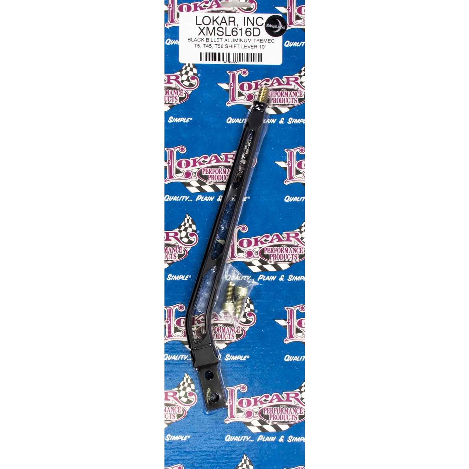 Lokar Single Bend Shifter Stick 10" Aluminum Black Anodize - T5/T45/T56