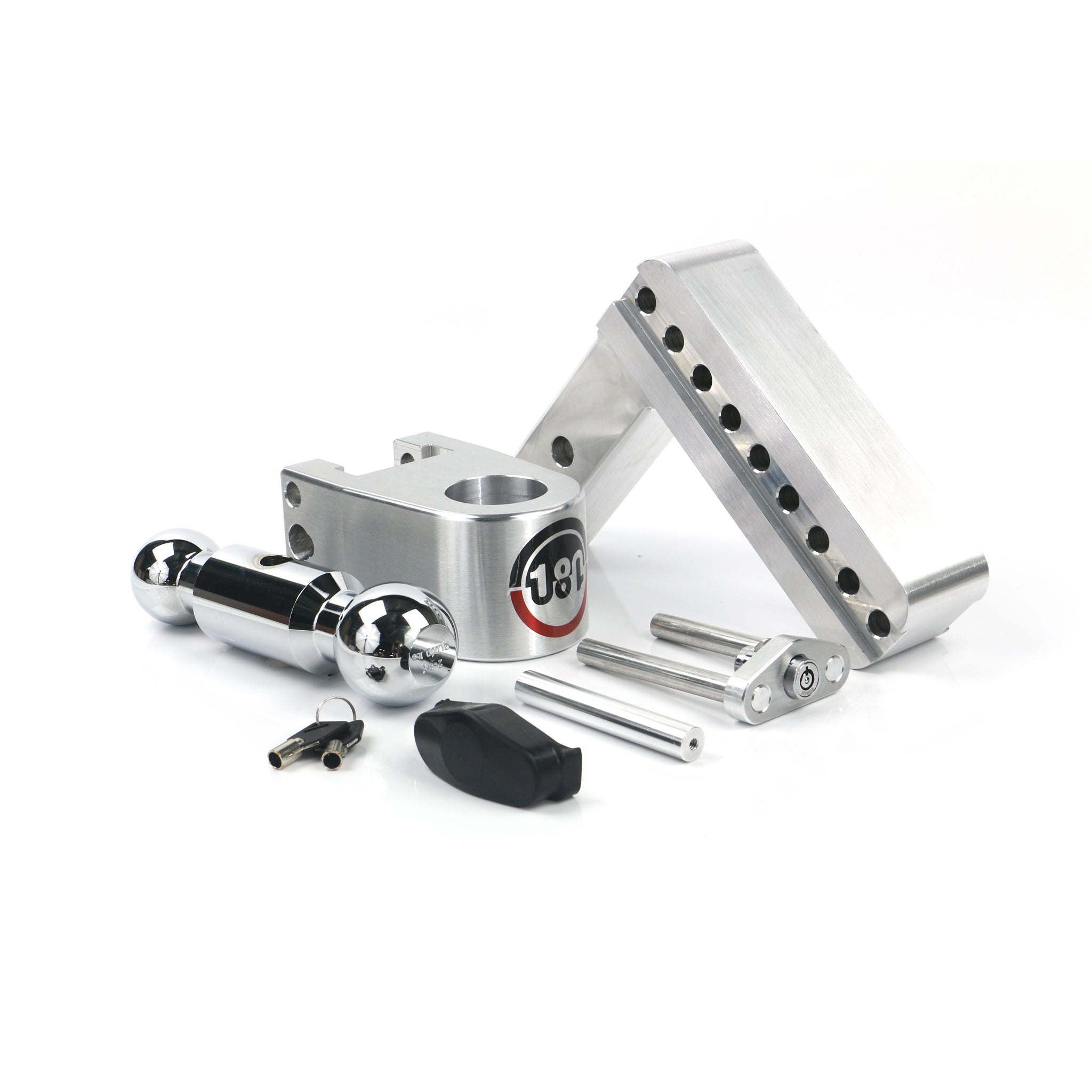 Weigh Safe Ball Mount Hitch - 2/2-5/16" Hitch - 6" Drop - 8000/12500 lb Capacity - Aluminum/Steel/Chrome