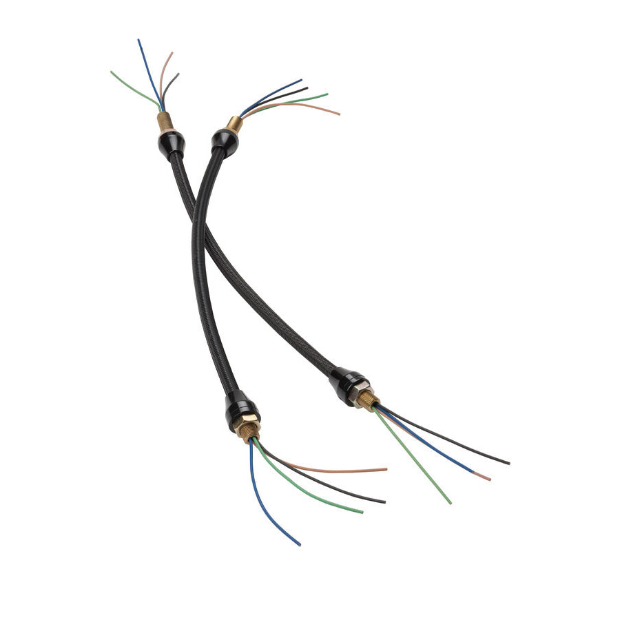 Lokar Midnight Series Anchor-Tight Headlight Braid - Black Stainless Steel Housing