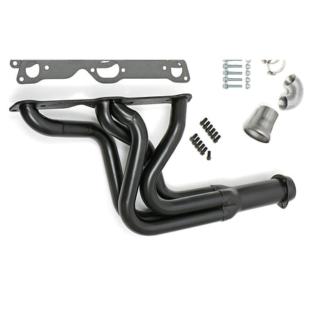 Hedman Hedders Street Headers - 1.75 in Primary - 3 in Collector - Black Paint - Pontiac V8 - GM F-Body 1970-81 - Pair