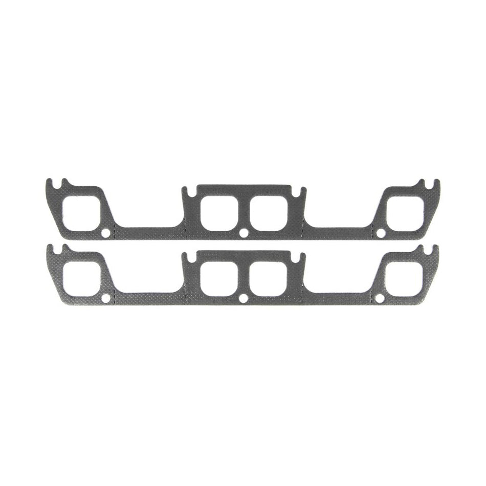 Clevite Header Gasket - 1.750 x 1.600" D Port - Steel - Core Graphite - SB Chevy (Pair)