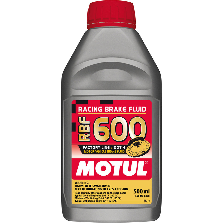 Motul RBF 600 Factory Line Brake Fluid - 0.5 Liter (Case of 12)
