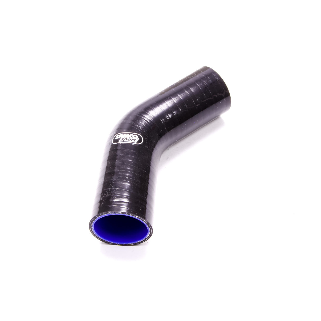 Samco Sport Silicone 45 Degree Elbow - 1-3/4" ID - 4.0 mm Thick Wall - Black