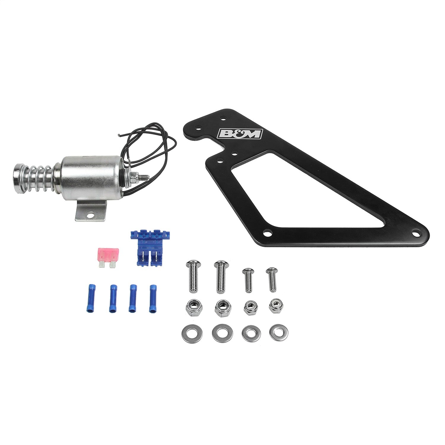 B&M Shifter Solenoid Kit - Bracket/Hardware - Stainless