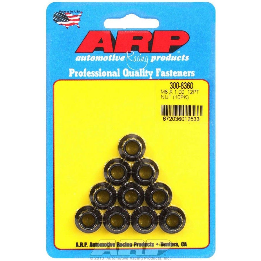 ARP 8mm x 1.00 12 Point Nuts (10)