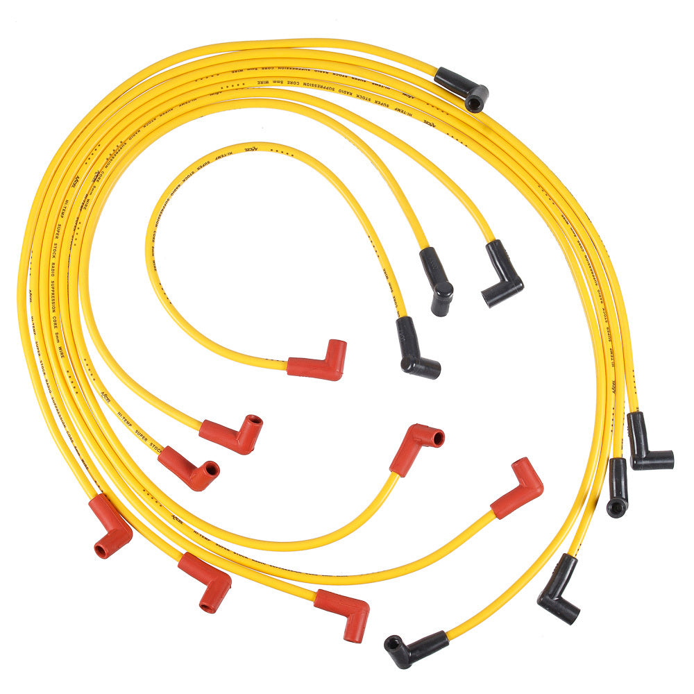 ACCEL Super Stock Spiral Core 8 mm Spark Plug Wire Set - Yellow