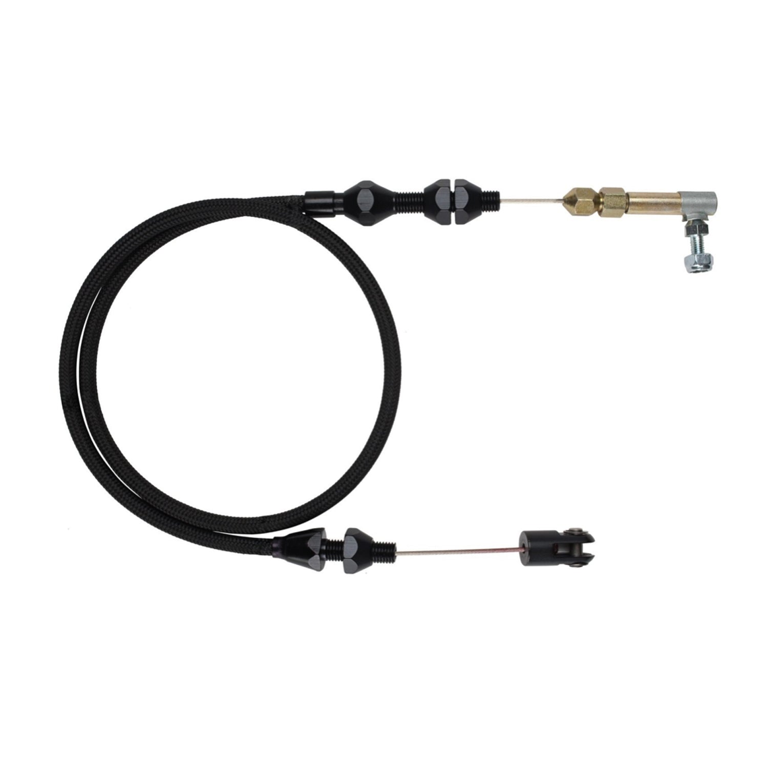 Lokar Throttle Cable - Hi-Tech - 2 ft Long - Black - Ford Modular