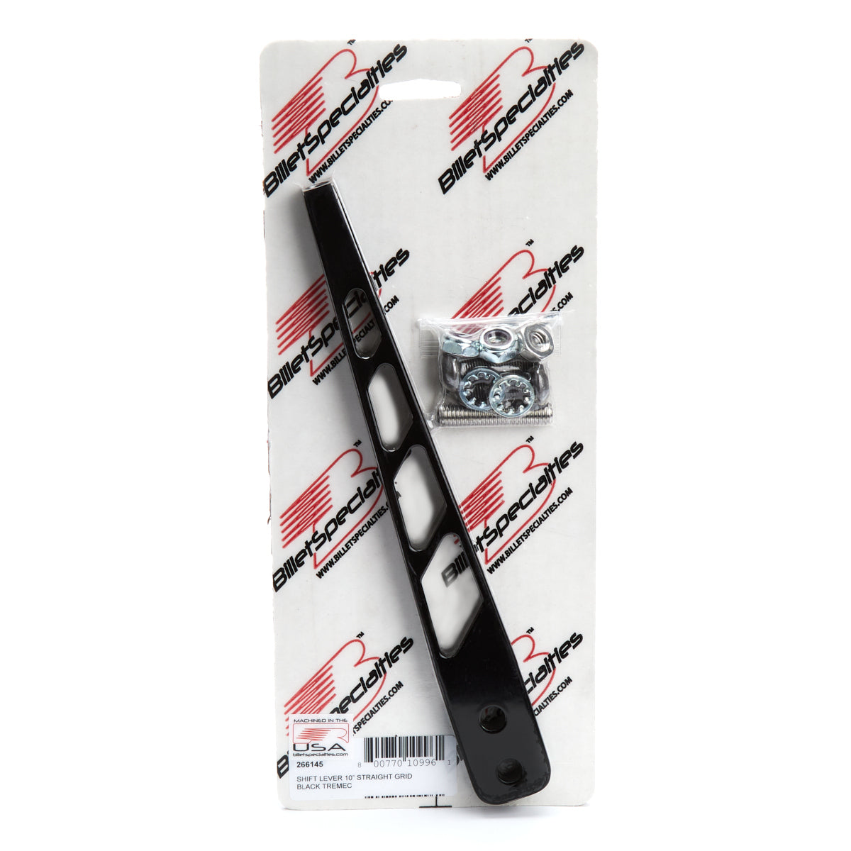 Billet Specialties Shift Lever 10" Straight Grid Black Tremec