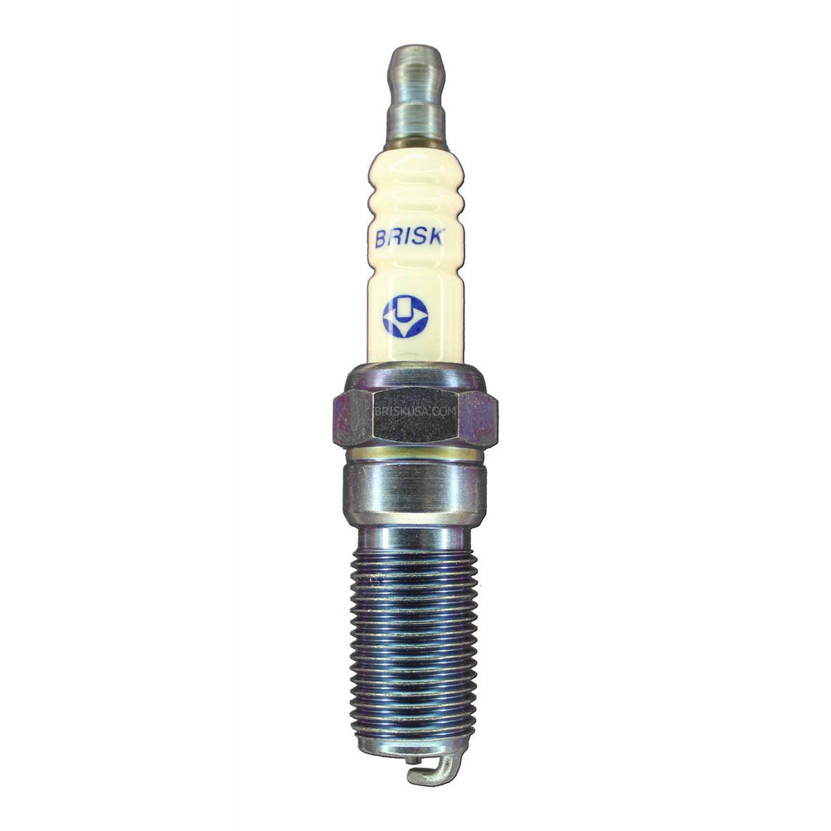 Brisk Silver Racing Spark Plug - 14 mm Thread - 25 mm R - Heat Range 12 - Tapered Seat - Resistor RR12S