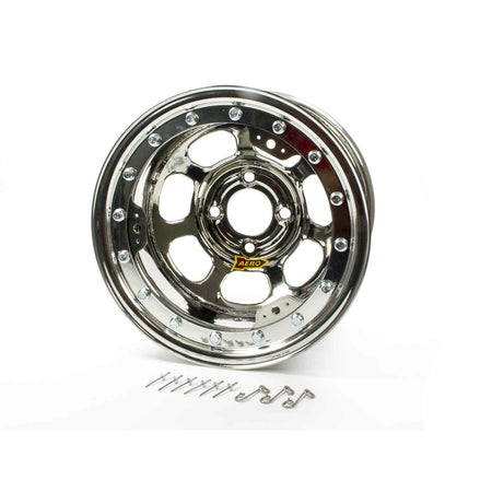 Aero 33 Series Beadlock Rolled Wheel - Chrome - 13" x 8" - 2" BS - 4 x 4.25" - 21 lbs.