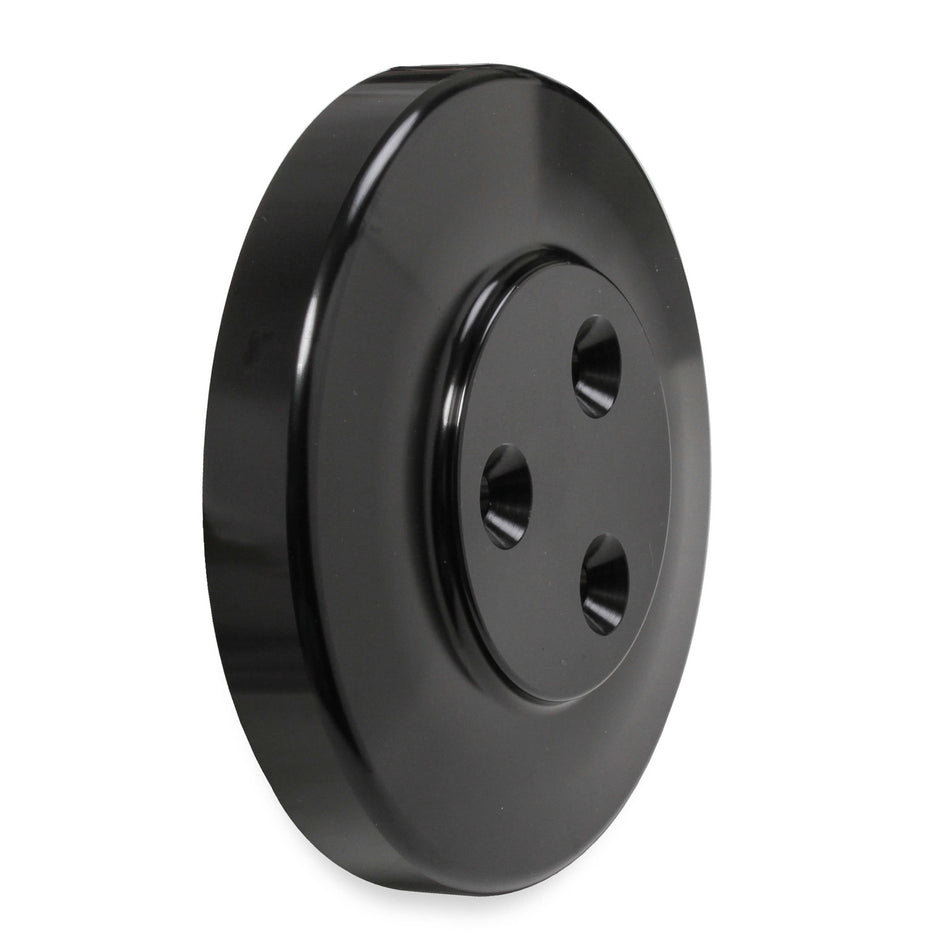 Holley Air Conditioning Pulley Cover - Black - Sanden SD7 Compressors