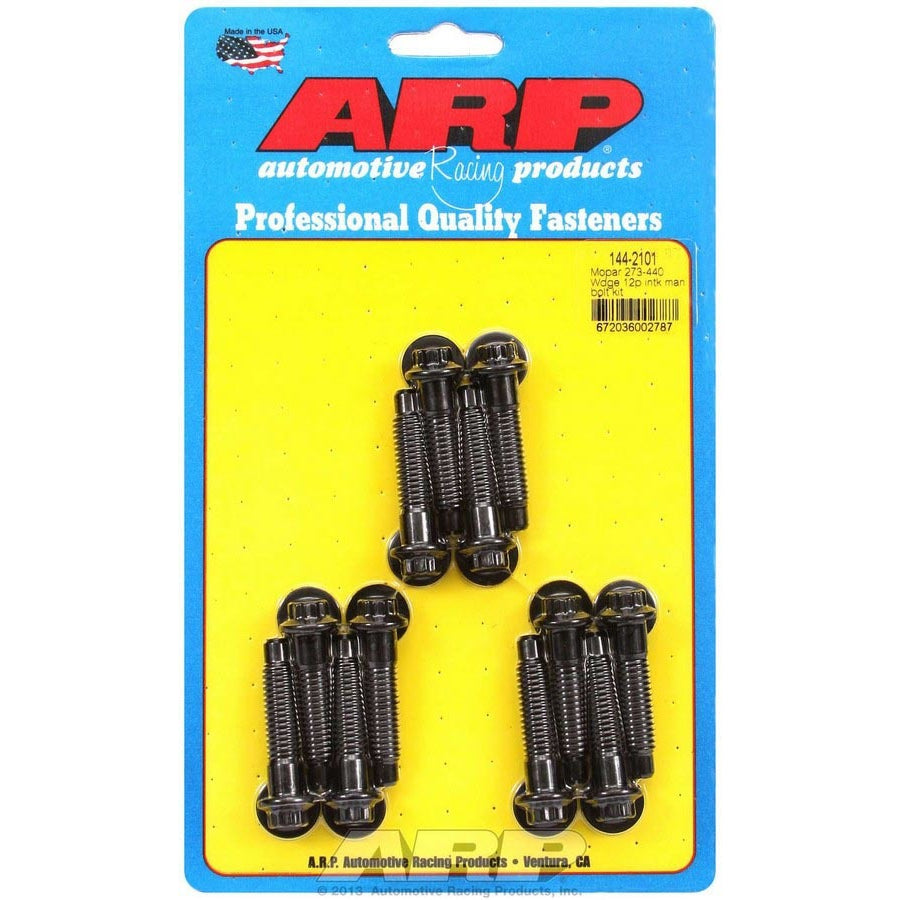 ARP Intake Manifold Bolt Kit - 12 Point Head - Chromoly - Black Oxide - Mopar V8