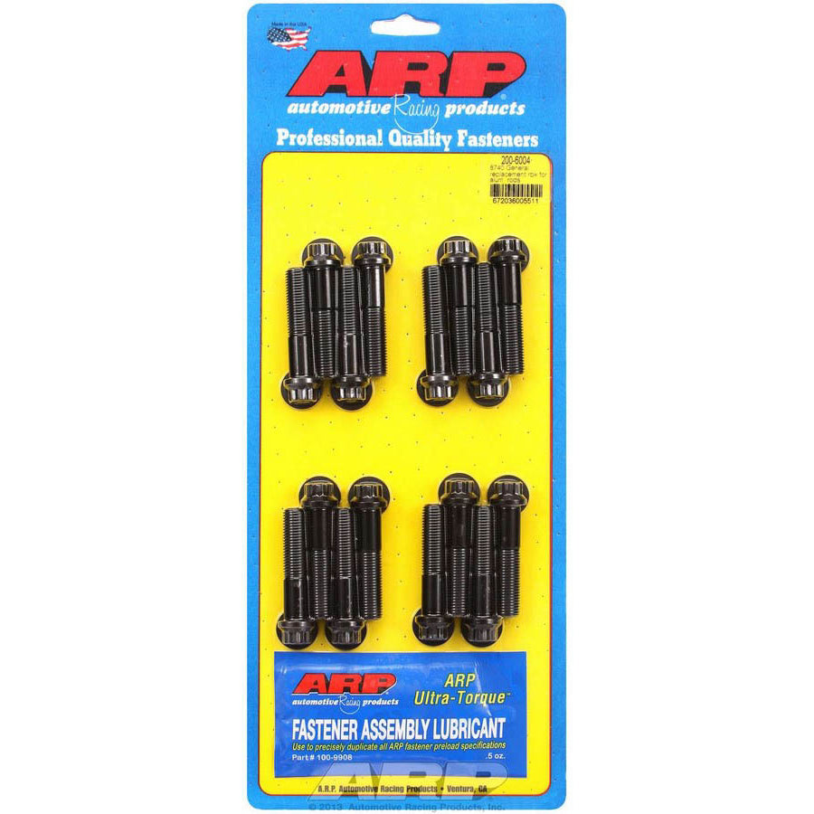 ARP High Performance Series Connecting Rod Bolt Kit - 7/16 in Bolt - 2 in Long - Chromoly - Aluminum Rods - Washers - Universal - Set of 16