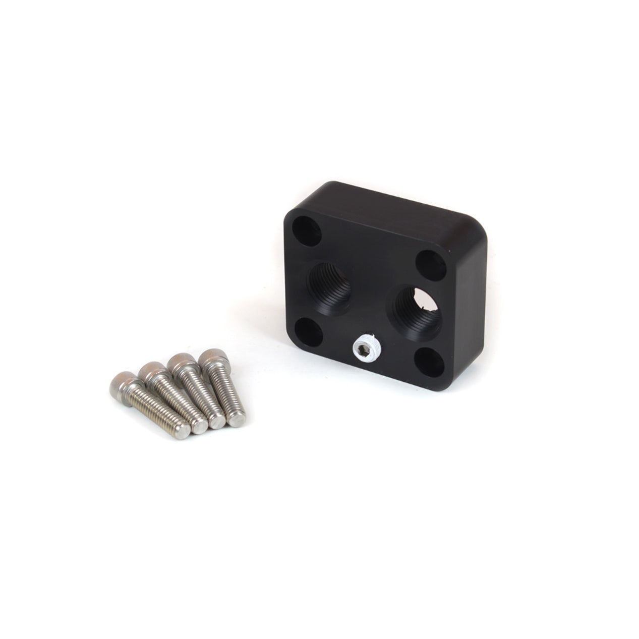 Canton Billet Remote Oil Filter Adapter w / 0.5" N.P.T. Input / Output Ports