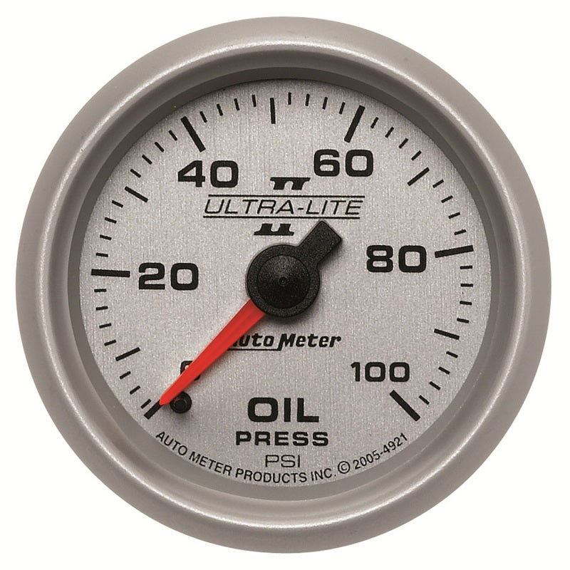 Auto Meter 2-1/16" Ultra-Lite II Oil Pressure Gauge - 0-100 PSI