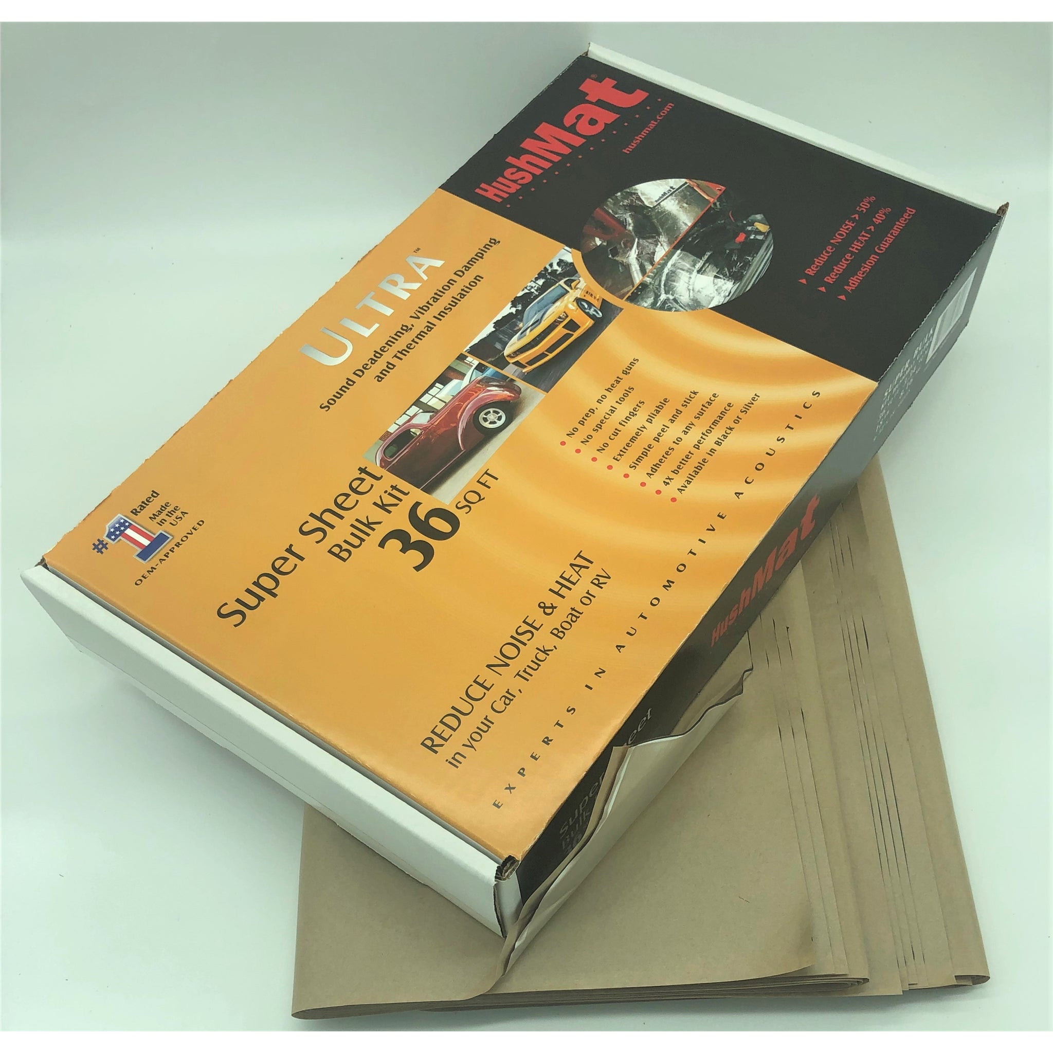 Hushmat Super Bulk Kit Contains (9) 18" x 32" Silver