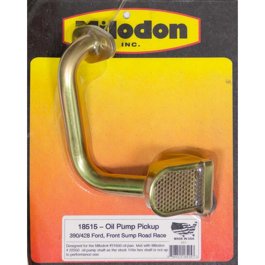 Milodon Road Race Oil Pump Pickup Screw-In 7-1/2" Deep Pan Ford FE-Series - Each