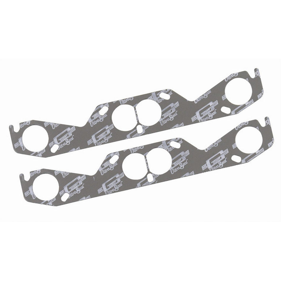 Mr. Gasket Ultra Seal Exhaust Manifold Gaskets - SB Chevy - Hooker , Stahl Adapter Plate - Exhaust Port Width: 1.93" , Exhaust Port Height: 1.93" , Center Port to Gasket Top: N/A
