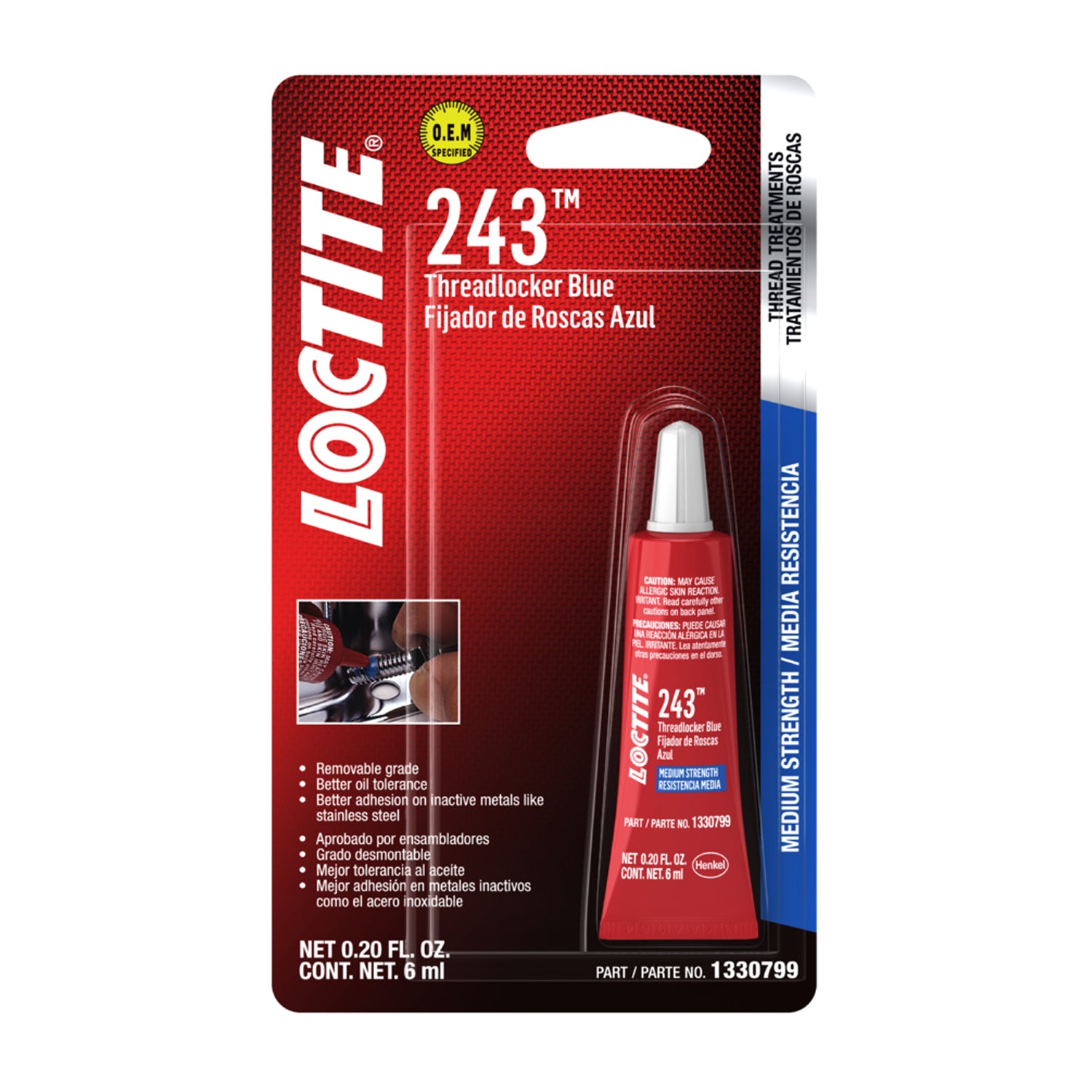 Loctite Threadlocker 243 Blue 6ml/.20oz