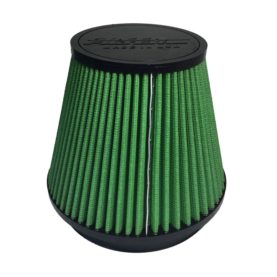 Green Filter Conical Air Filter Element - 7.5 in Diameter Base - 4.75 in Diameter Top - 6 in Tall - 6 in Flange - Green