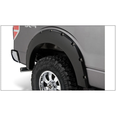 Bushwacker Pocket Style Fender Flare Front/Rear 1-1/2" wide Plastic - Black