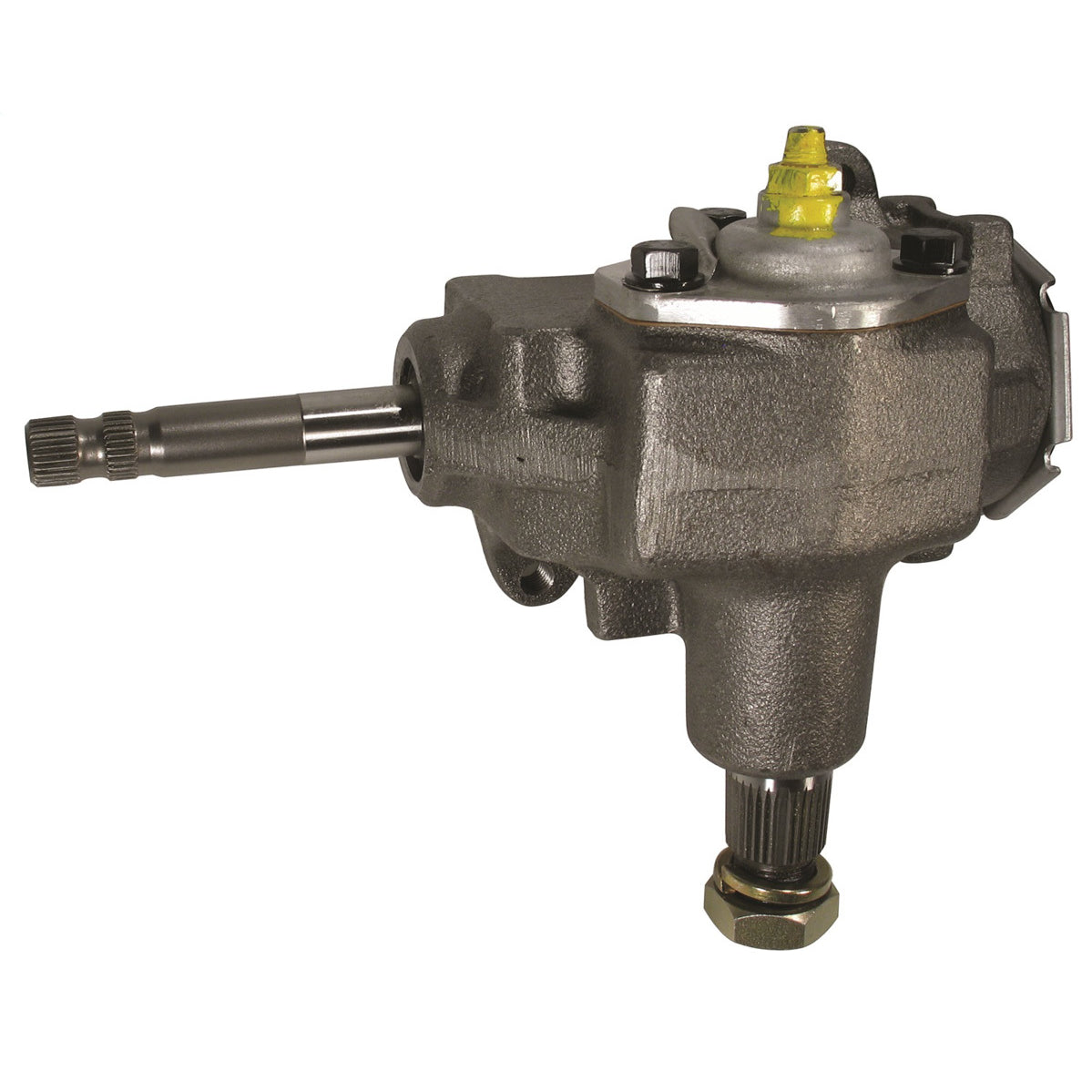 Borgeson Manual Steering Box Saginaw 525 16 to 1 Ratio 3/4-36" Spline - Iron