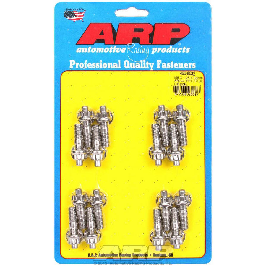 ARP Stainless Steel Stud & Nut Kit - (16) 8mm x 1.25" x 38mm